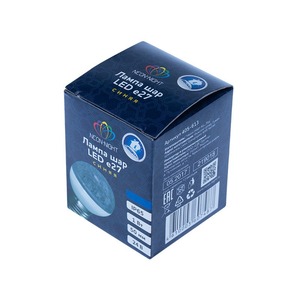 Лампа шар Neon-Night 405-613 e27 10 LED 50мм синяя 24В (постоянное напряжение)