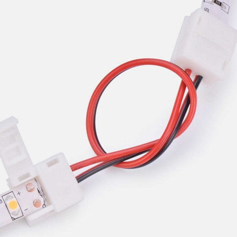 Коннектор соединительный Lamper 144-023 (2 разъема) для одноцветных светодиодных лент шириной 8 мм, длина 15 см (10 штук)