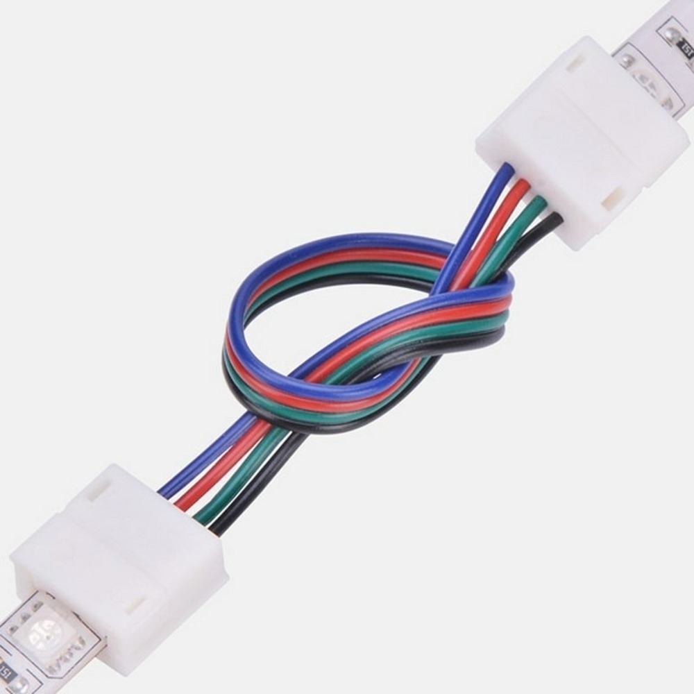 Коннектор соединительный Lamper 144-026 (2 разъема) для RGB светодиодных лент с влагозащитой шириной 10 мм, длина 15 см (10 штук)