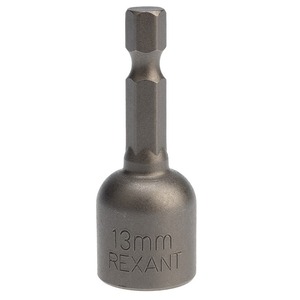 Ключ-насадка Rexant 92-0404 13х48 мм, 1/4" магнитная (упак. 20 шт.)