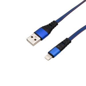Кабель USB 2.0 Тип A - Lightning Rexant 18-7053 USB-Lightning 2.4 A, синяя нейлоновая оплетка 1.0m