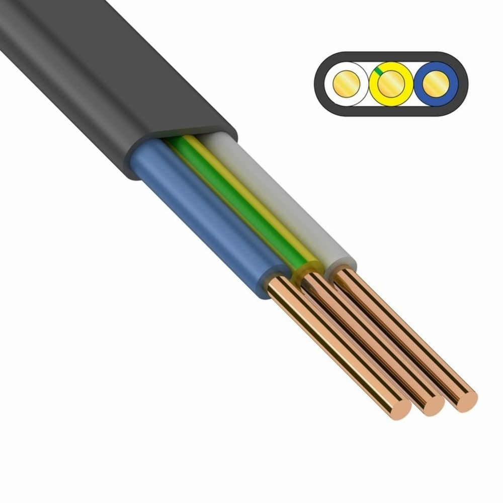 Кабель силовой медный ККЗ 01-8279-3 ВВГ-Пнг(А) 3x4 мм 100 м, ГОСТ
