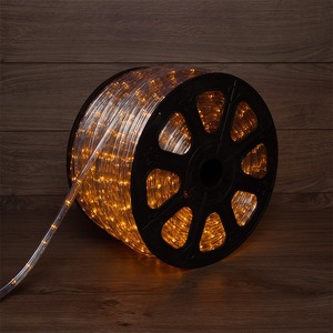 Дюралайт LED, свечение с динамикой (3W) Neon-Night 121-321-4 желтый, 24 LED/м, бухта 100м