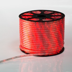 Дюралайт LED, свечение с динамикой (3W) Neon-Night 121-322-4 красный, 24 LED/м, бухта 100м