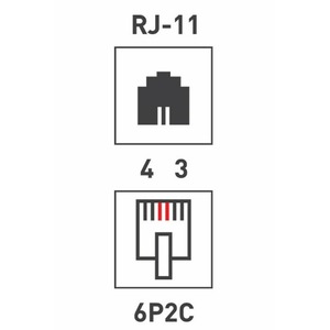 Рoзетка телефонная внешняя PROconnect 03-0001-4 1 порт RJ-11(6P-2C), категория 3, (50 шт/уп)