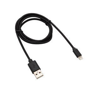 Кабель USB 2.0 Тип A - Lightning Rexant 18-7055 USB-Lightning черная нейлоновая оплетка 1.0m