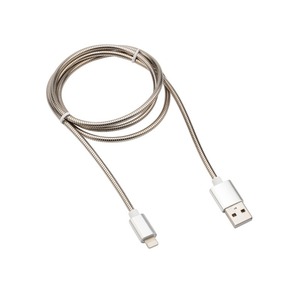 Кабель USB 2.0 Тип A - Lightning Rexant 18-7057 USB-Lightning 2 A, матовая сталь 1.0m