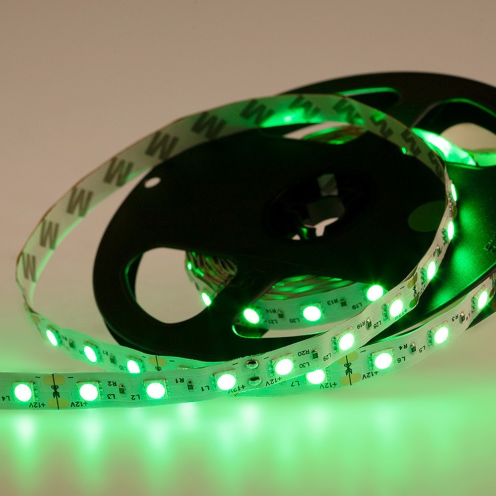 LED лента открытая Lamper 141-464 10 мм, IP23, SMD 5050, 60 LED/m, 12 V, зеленый, 5 метров