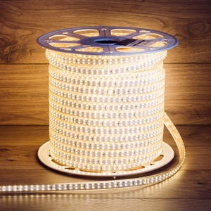 LED лента Neon-Night 142-202 220 В, 6.5x17 мм, IP67, SMD 2835, 180 LED/m, теплый белый, 100 метров