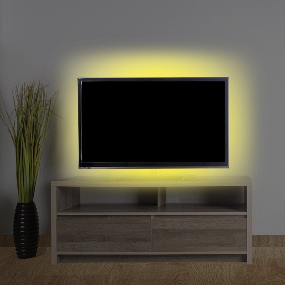 LED лента Lamper 141-382 с USB коннектором 5 В, 8 мм, IP65, SMD 2835, 60 LED/m, желтый, 1 метр