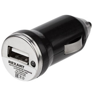 Зарядное устройство в прикуриватель Rexant 16-0280 USB, 5V, 1000mA, черное