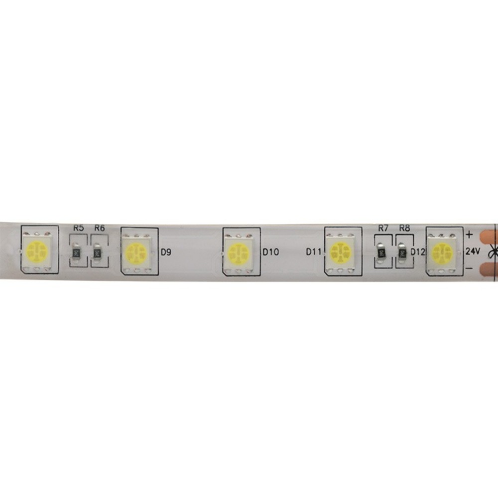 LED лента Lamper 141-633 24 В, 10 мм,  IP65, SMD 5050, 60 LED/m, белый, 5 метров