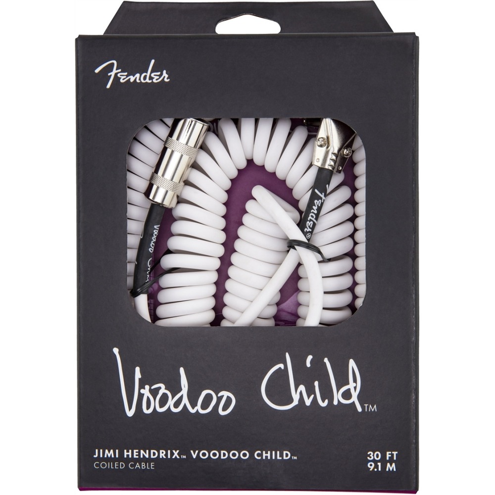 Кабель аудио 1xJack - 1xJack Fender HENDRIX VOODOO CHILD CABLE WHITE 9.0m