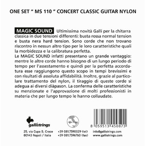 Струны для классической гитары Galli Strings MS110