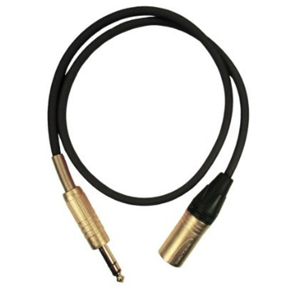 Кабель аудио 1xJack - 1xXLR GS-PRO JackStereo-XLR3M black 2m