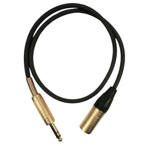 Кабель аудио 1xJack - 1xXLR GS-PRO JackStereo-XLR3M black 1m