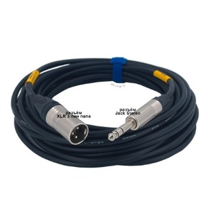 Кабель аудио 1xJack - 1xXLR GS-PRO JackStereo-XLR3M black 10m