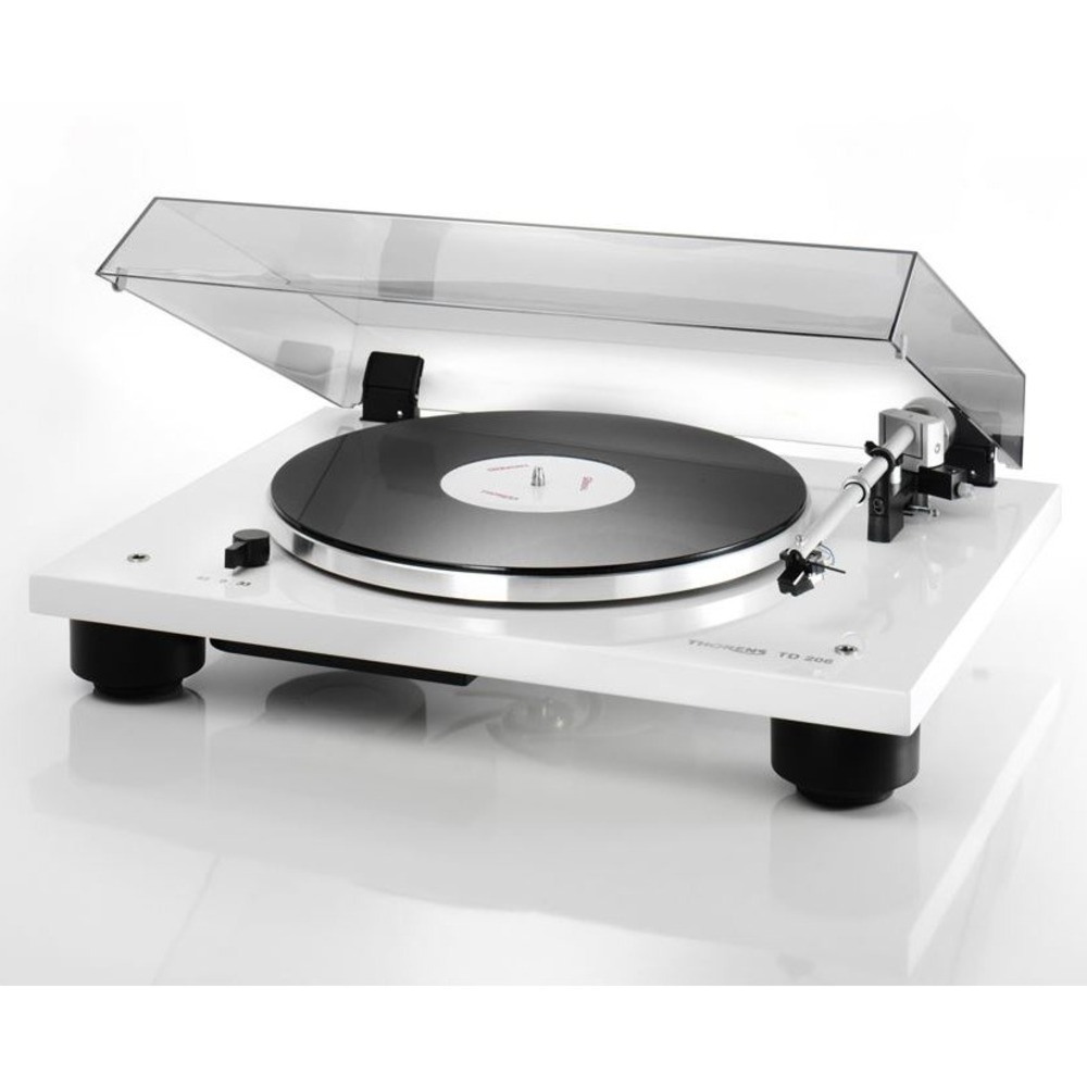 Виниловый проигрыватель Thorens TD 206 High Gloss White, TP90 (TAS 267)