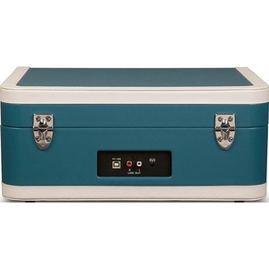 Проигрыватель винила Crosley PORTFOLIO PORTABLE [CR6252A-TU] Turquoise & White c Bluetooth