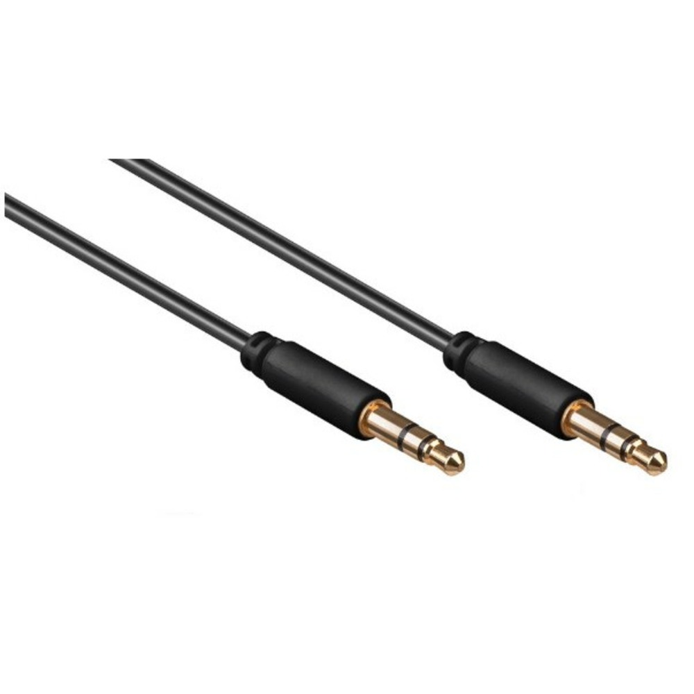 Кабель аудио 1xJack - 1xJack GS-PRO JackStereo-JackStereo black 1.0m