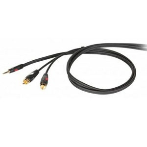 Кабель аудио 1xMini Jack - 2xRCA GS-PRO MiniJackStereo-2xRCA black 2m
