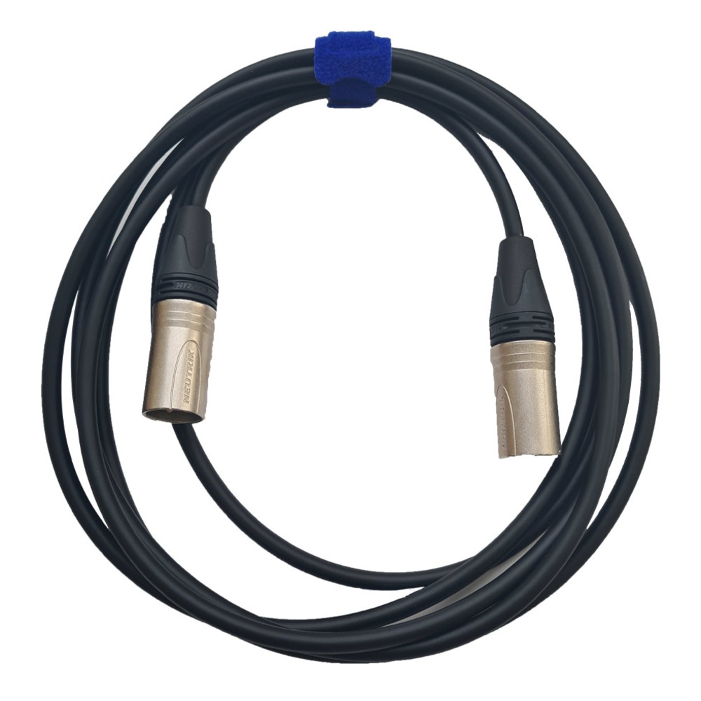 Кабель аудио 1xXLR - 1xXLR GS-PRO XLR3M-XLR3M black 0.2m