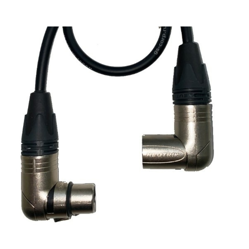 Кабель аудио 1xXLR - 1xXLR GS-PRO XLR3M-R угловой - XLR3F-R угловой 7.5m