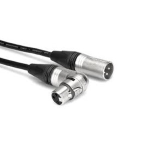 Кабель аудио 1xXLR - 1xXLR GS-PRO XLR3F-R угловой - XLR3M 0.4m