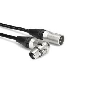 Кабель аудио 1xXLR - 1xXLR GS-PRO XLR3F-R угловой - XLR3M 0.5m
