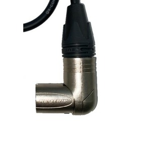 Кабель аудио 1xXLR - 1xXLR GS-PRO XLR3F-R угловой -XLR3F 2m