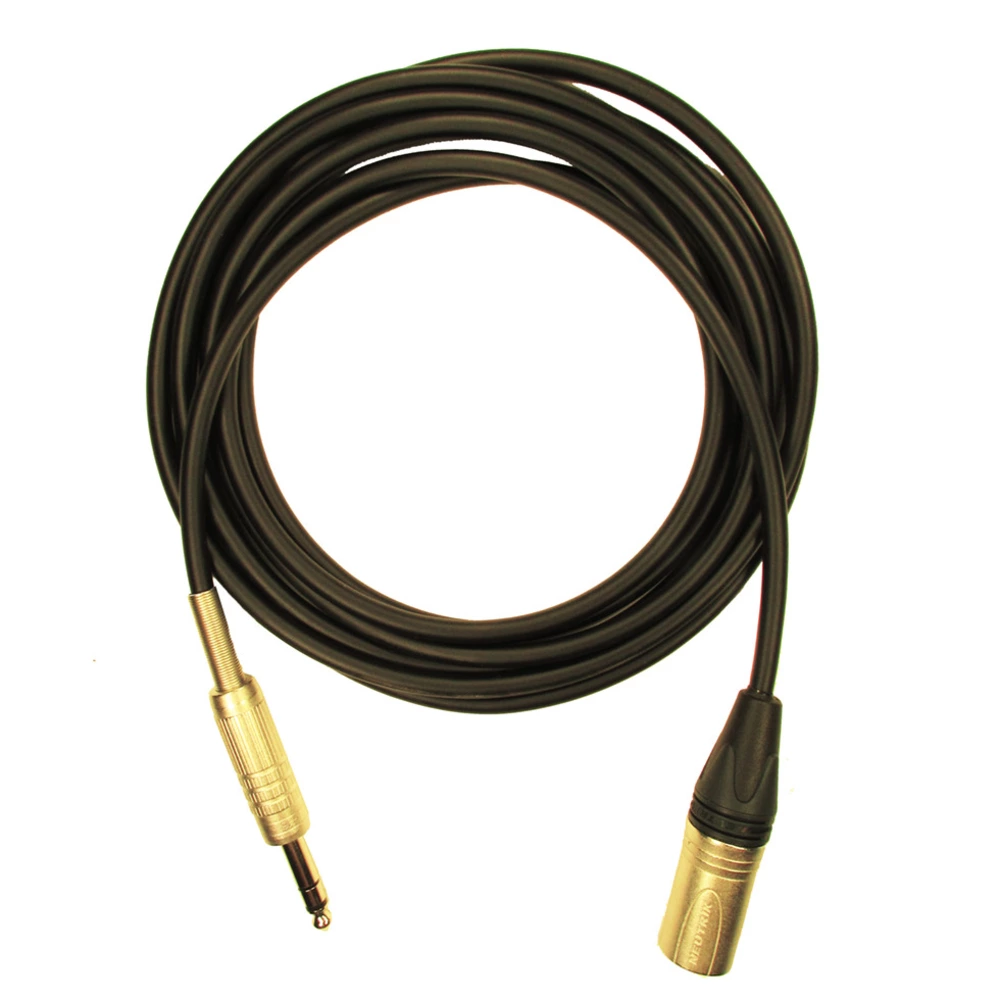 Кабель аудио 1xJack - 1xXLR GS-PRO XLR3F-1xJackMono black 7.5m