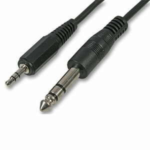 Кабель аудио 1xMini Jack - 1xJack GS-PRO MiniJackStereo-JackStereo black 2m