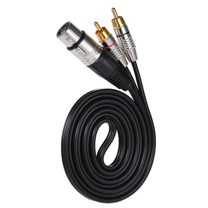 Кабель аудио 2xRCA - 1xXLR GS-PRO 2RCAxXLR black 4m