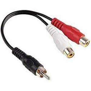 Кабель аудио 1xJack - 2xRCA GS-PRO JackStereo-2RCA black 0.5  m