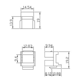 Вставка формата Keystone Jack Hyperline KJ1-SC/DLC-WH