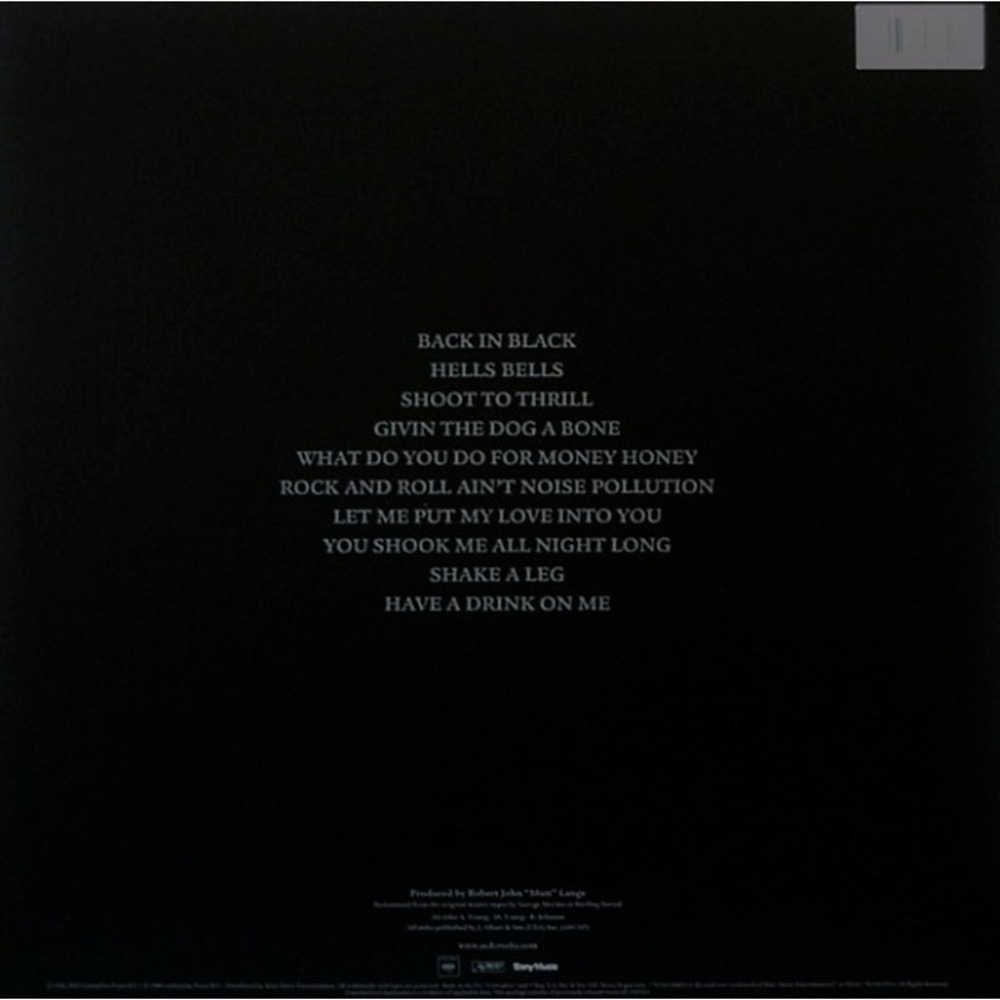 Пластинка LP AC/DC / Back In Black