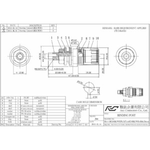 Терминал Акустический Aec Connectors BI-110 (Tc) Gold Set-2