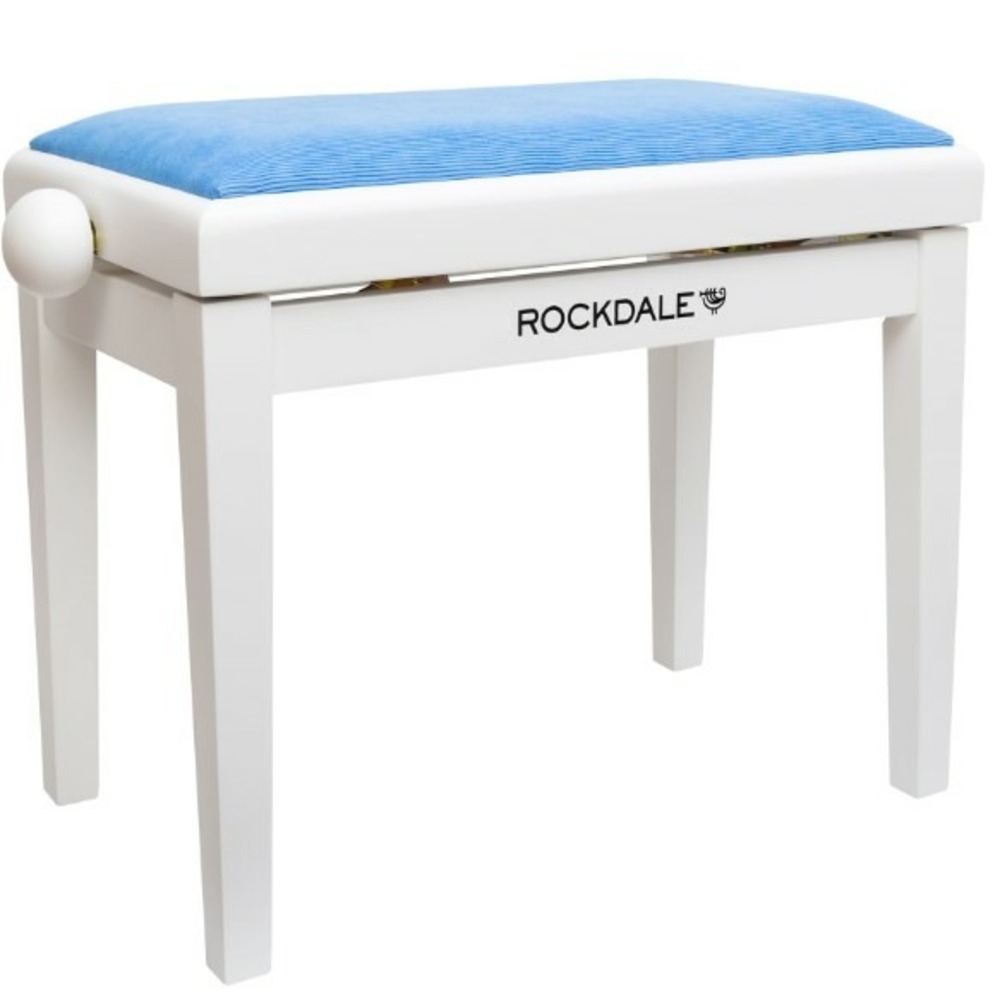 Банкетка для пианино Rockdale RHAPSODY 131 SV WHITE BLUE