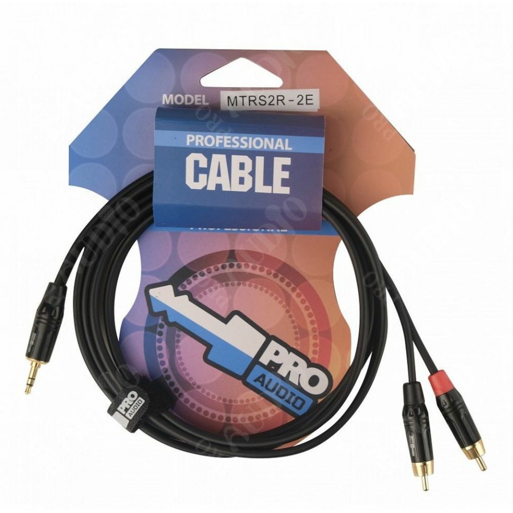 Кабель аудио 1xMini Jack - 2xRCA ProAudio MTRS2R-2E 2.0m