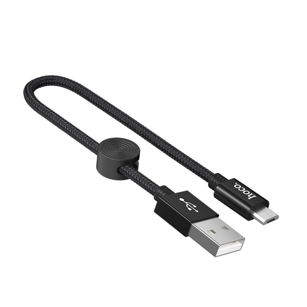 Micro USB кабель hoco 6931474707437 X35, черный 0.25m