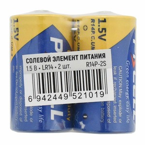 Батарейка PKCELL R14P-2S-2 тип - C(R14P) 2 шт  в пленке