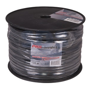 Кабель микрофонный в нарезку PROconnect 01-6029-6 2 х 0,25мм2 6,8мм. черный (1 метр)