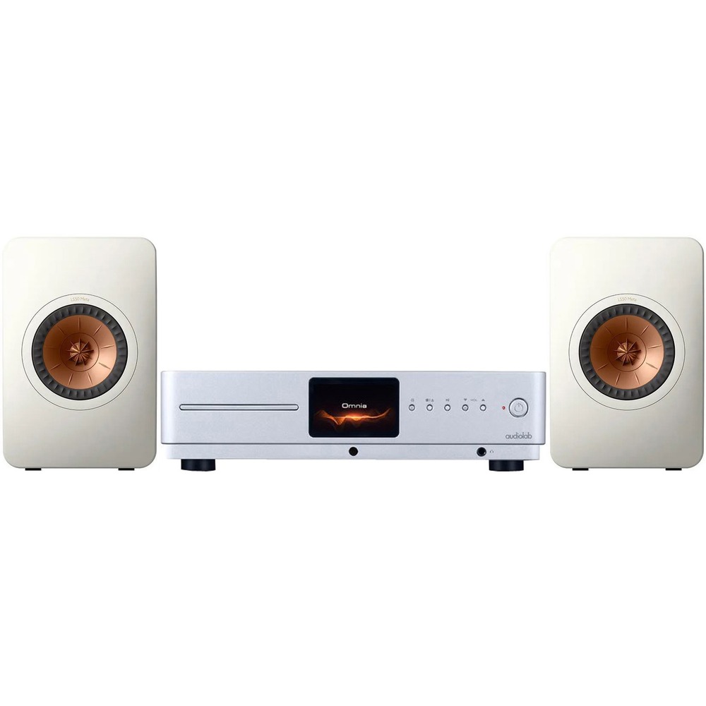 Комплект стерео системы - Audiolab Omnia Silver + KEF LS50 Meta White
