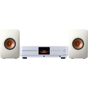 Комплект стерео системы - Audiolab Omnia Silver + KEF LS50 Meta White