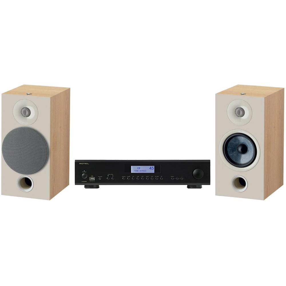 Комплект стерео системы - Rotel A12MKII Black + Focal Chora 806 Light Wood