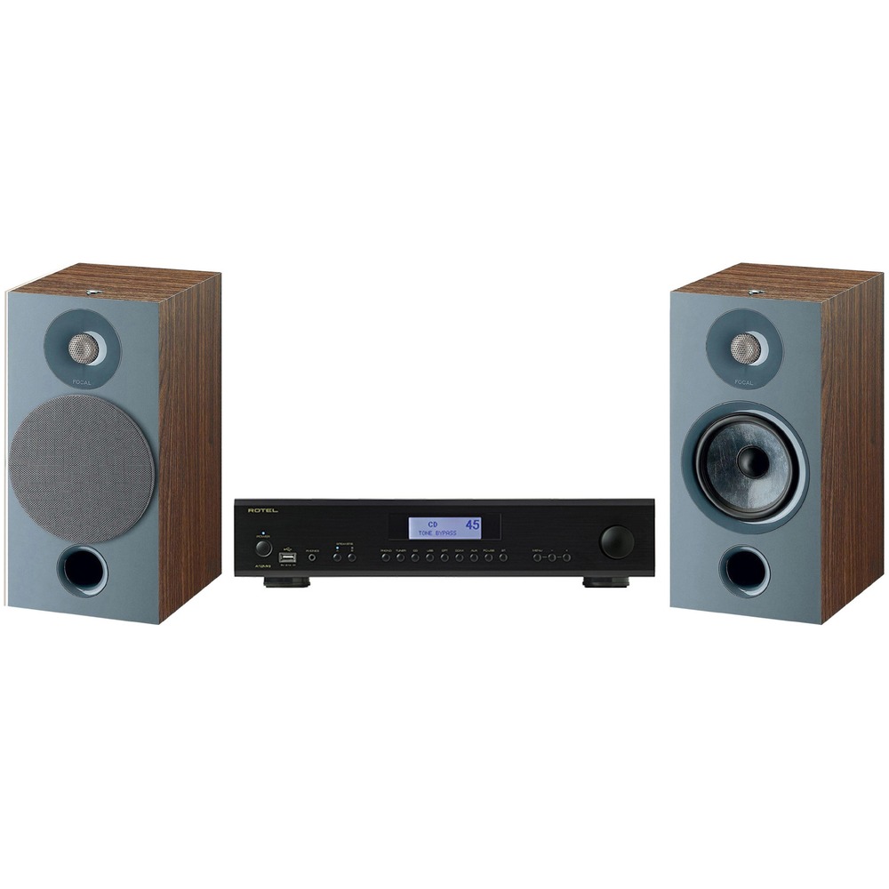 Комплект стерео системы - Rotel A12MKII Black + Focal Chora 806 Dark Wood