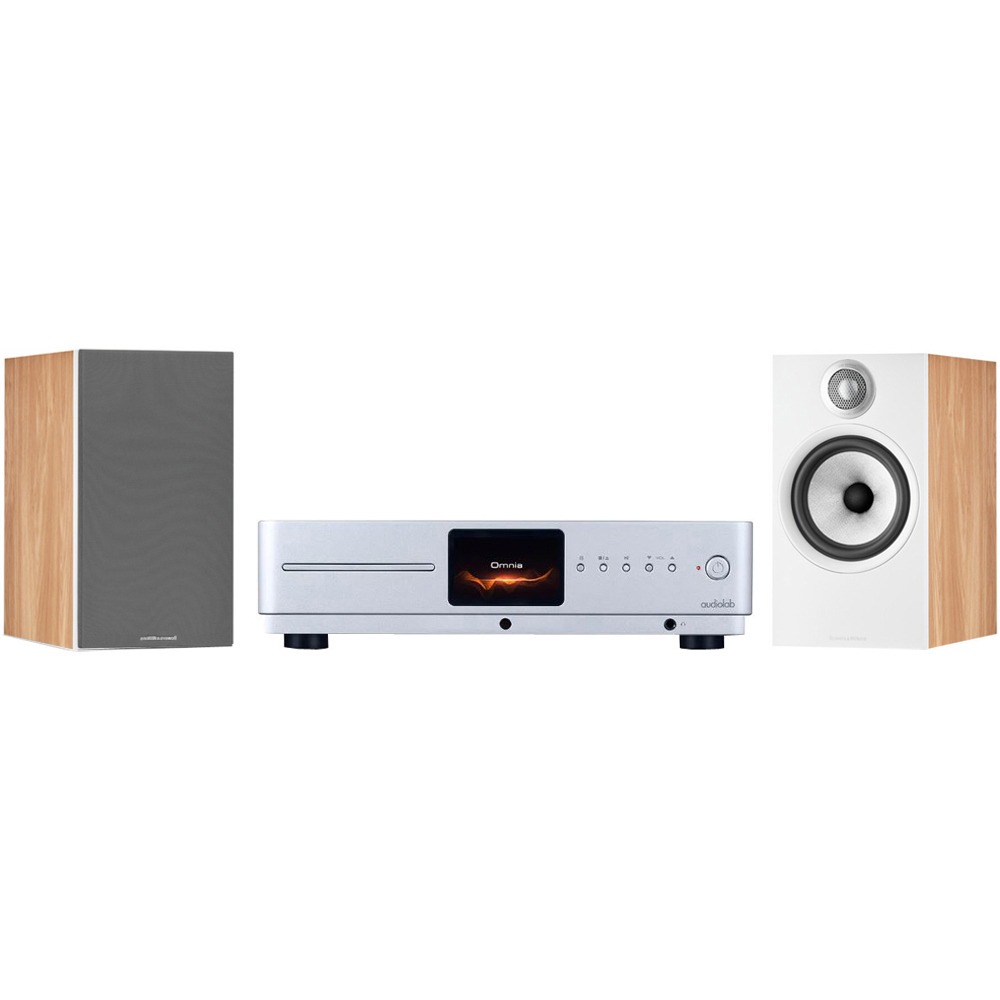 Комплект стерео системы - Audiolab Omnia Silver + B&W 607 S2 Anniversary Edition Oak