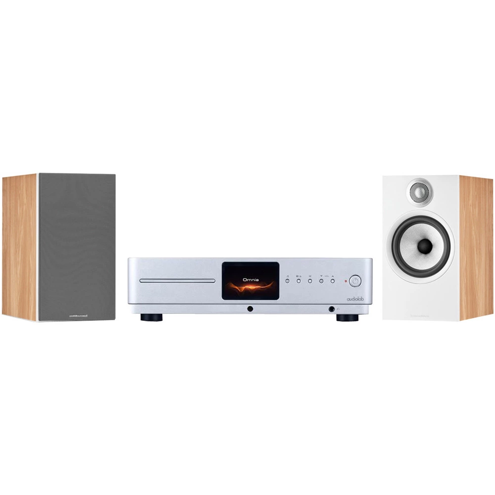 Комплект стерео системы - Audiolab Omnia Silver + B&W 607 S2 Anniversary Edition Oak