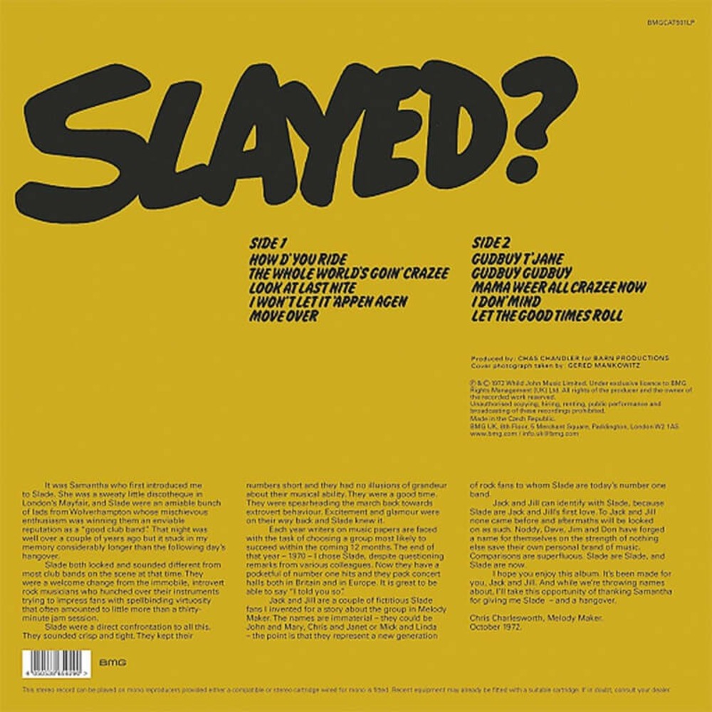 Пластинка LP Slade Slayed? (Yellow & Black Splatter Vinyl)