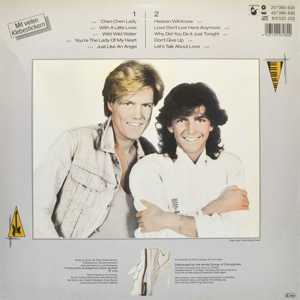 Пластинка LP Modern Talking / Lets Talk About Love - The 2nd Album